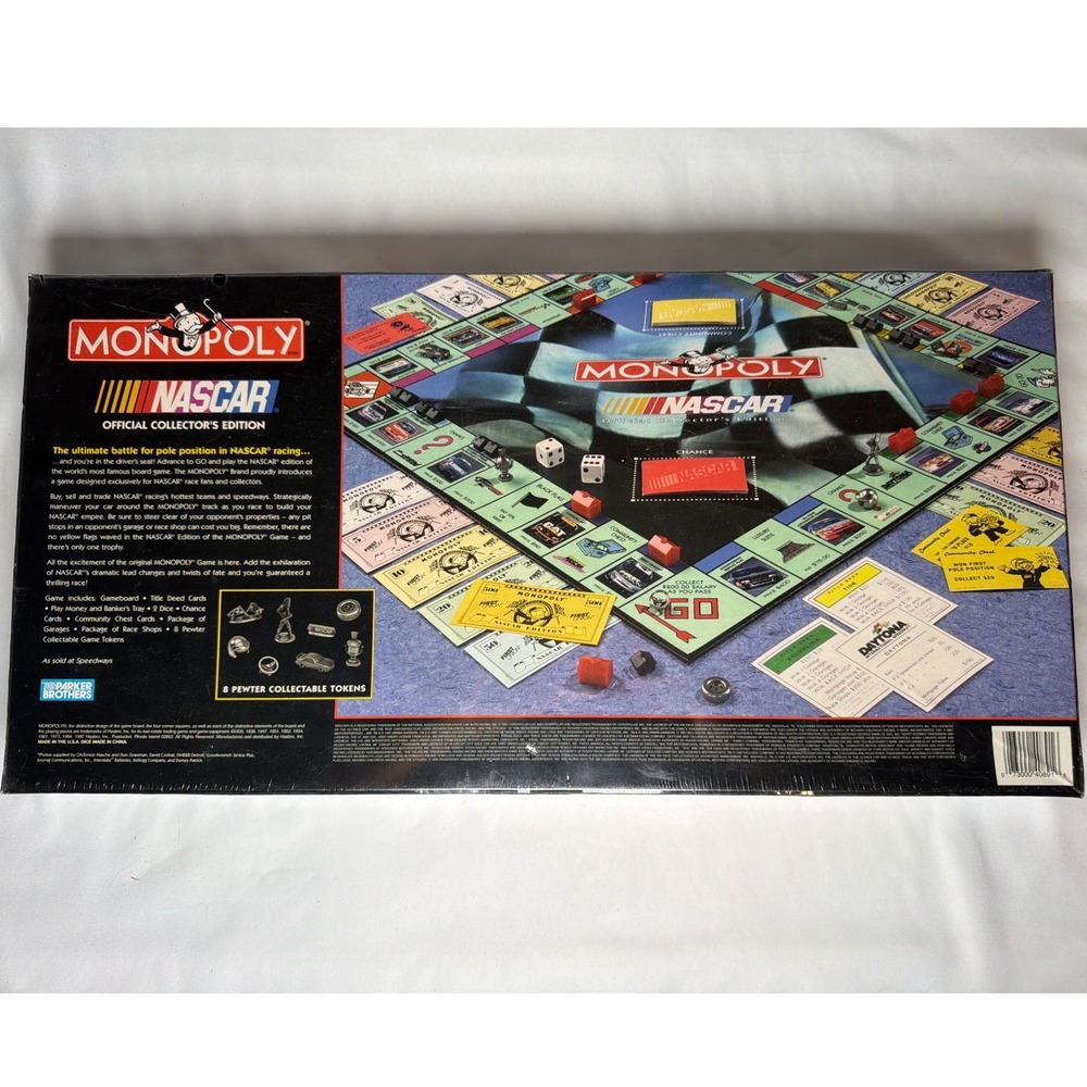 SEALED VINTAGE OFFICIAL NASCAR Parker Brothers Monopoly NASCAR Board Game NEW